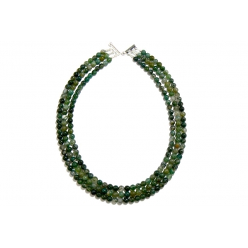Green Moss Agate Beaded Necklace Green Moss Agate Beaded Necklace